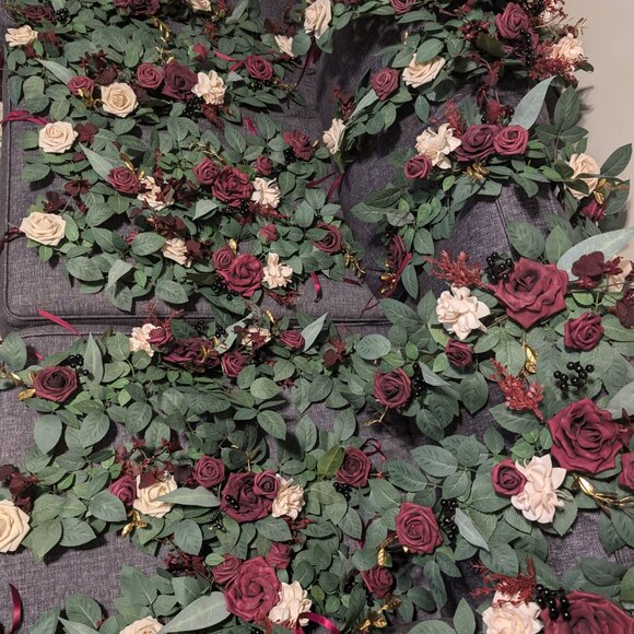 Ling's Moment 2 foot garland in Romantic Marsala - Picture 2 of 4
